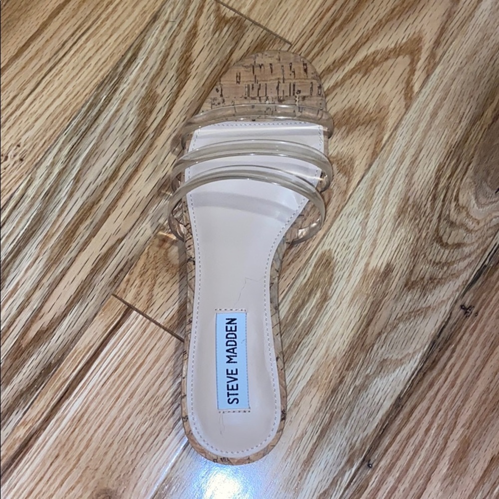 Steve Madden pura clear slide sandals 6.5